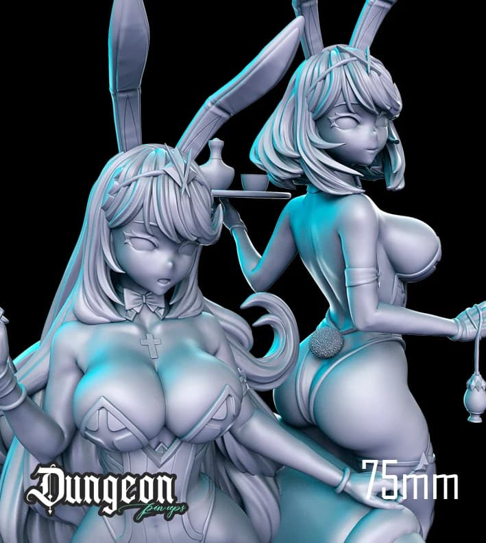 Pyra e Mythra — Miniatura 3D Bunny Girl | RN Estudio