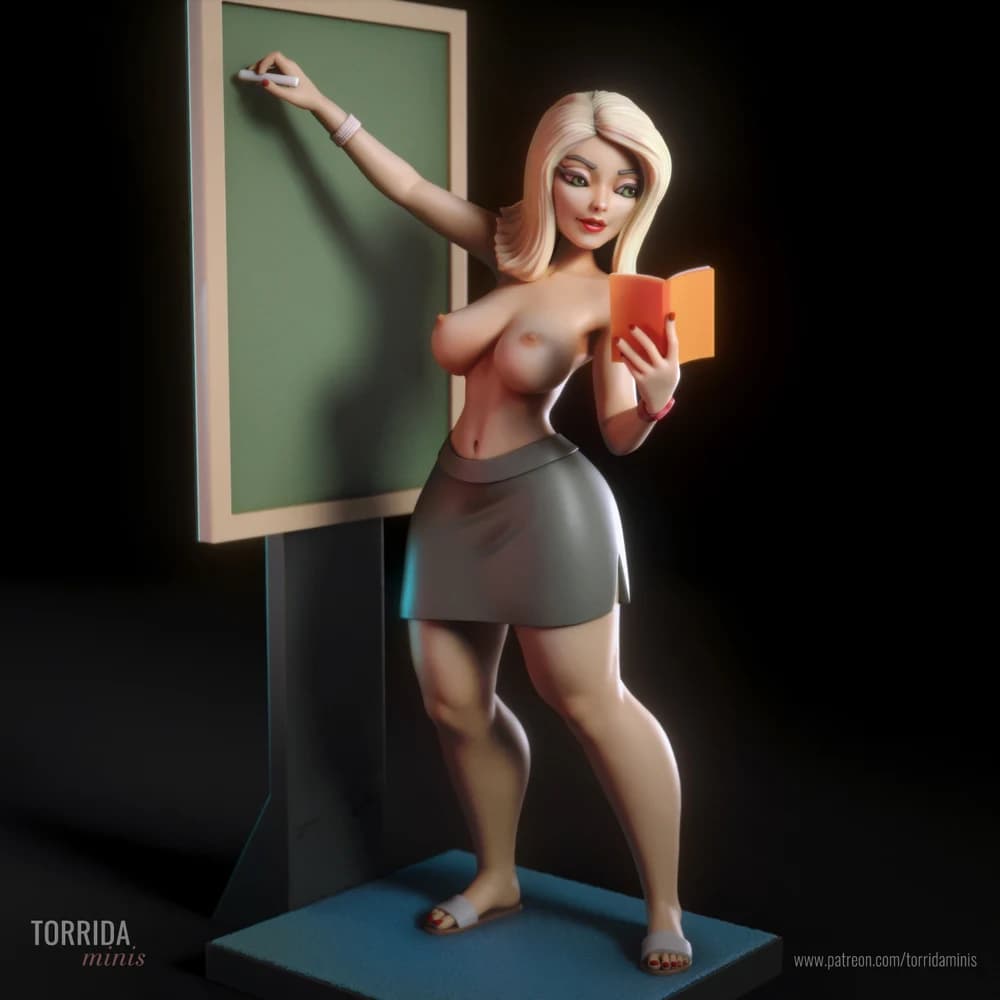Mari — Miniatura 3D Professora Pin-up | Torrida Minis