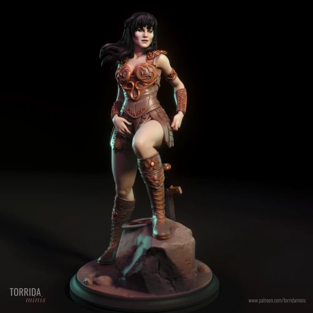 Xena Princesa Guerreira — Miniatura 3D Fantasia | Torrida Minis