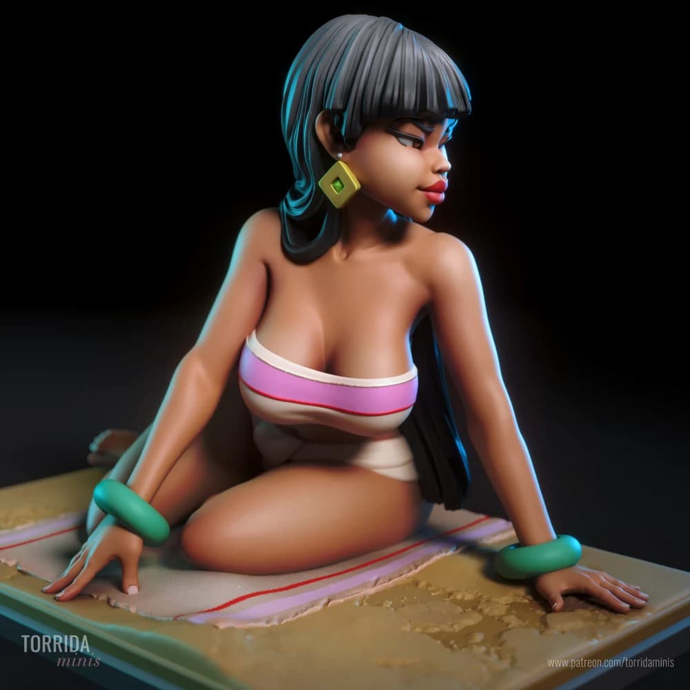 Chel — Miniatura 3D Pin-up Tribal | Torrida Minis