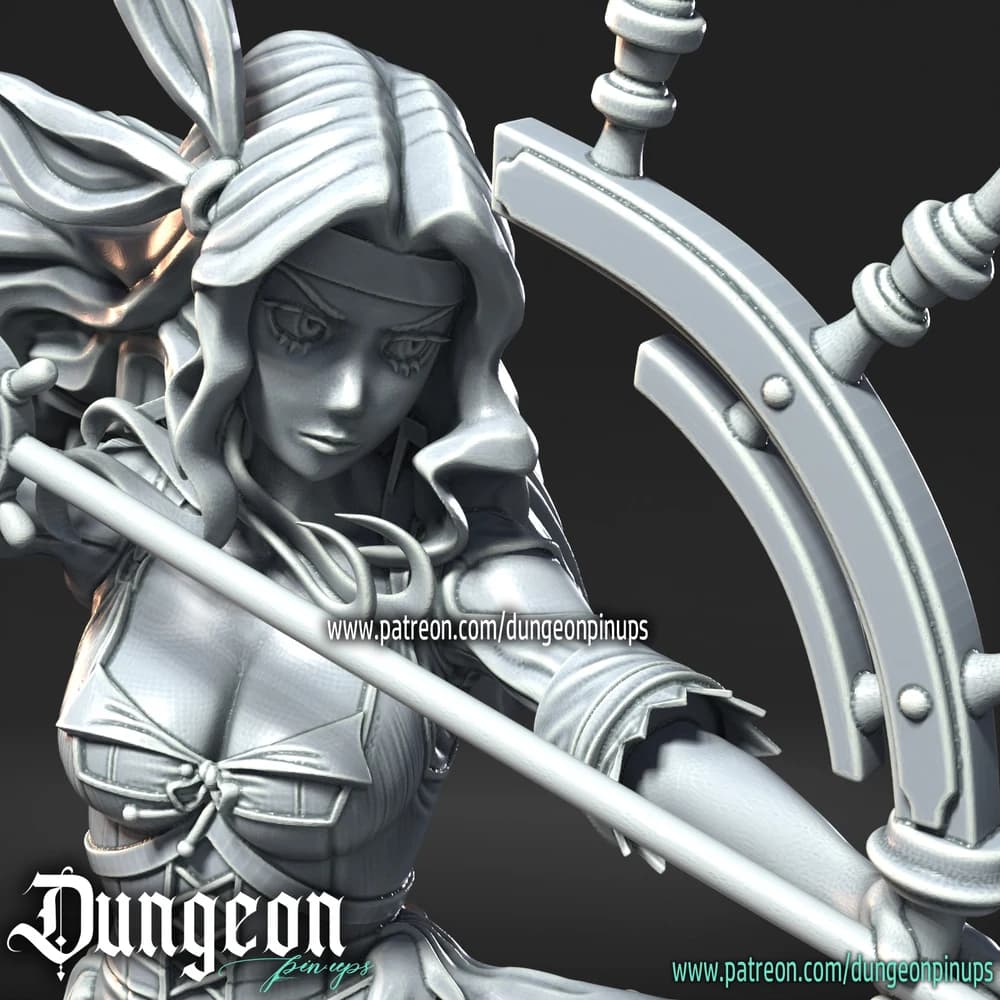 Liora Nightshade — Miniatura 3D Fantasia Pirata | Elite Pinup 3D
