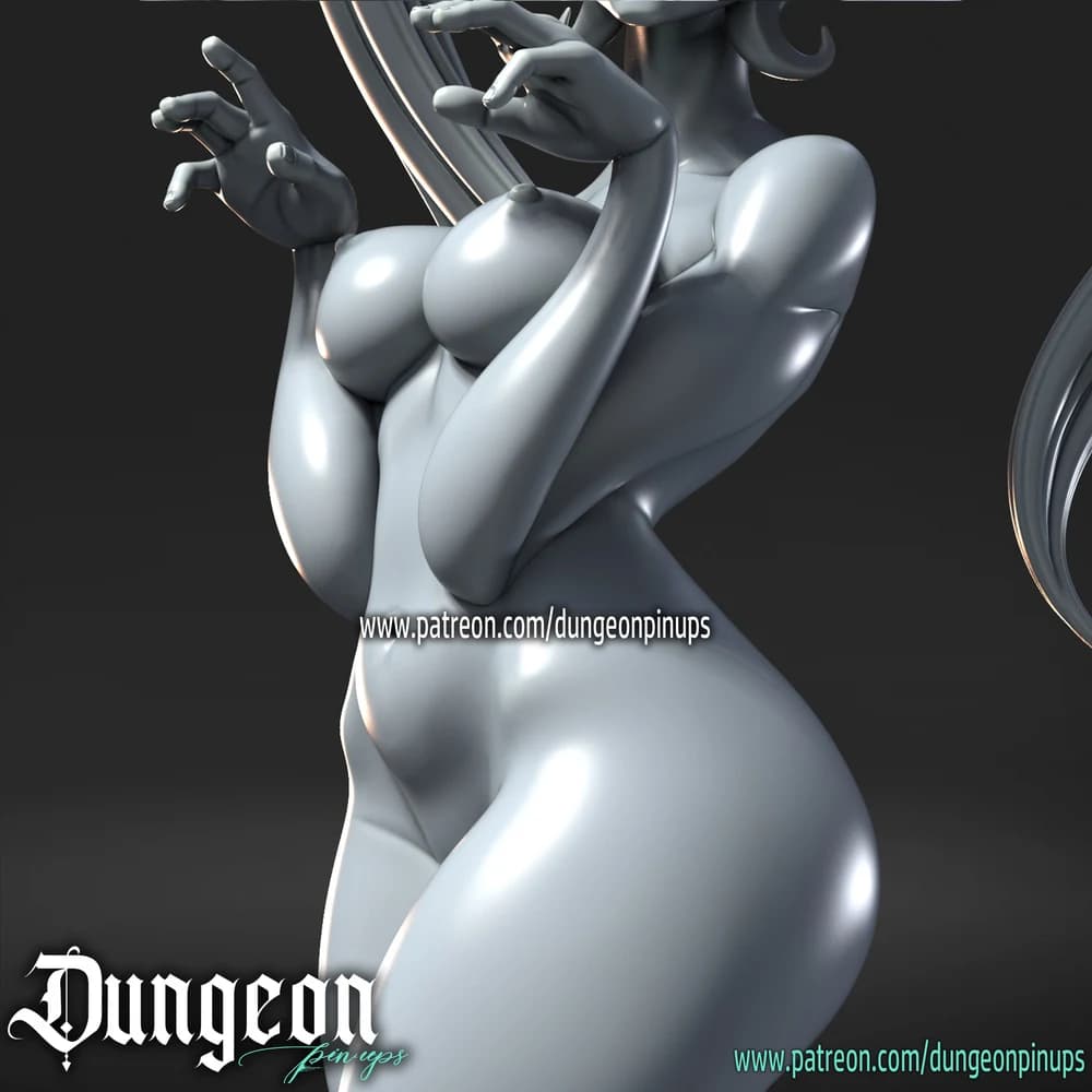 Assustada — Miniatura 3D Pin-up Anime | RN Estudio