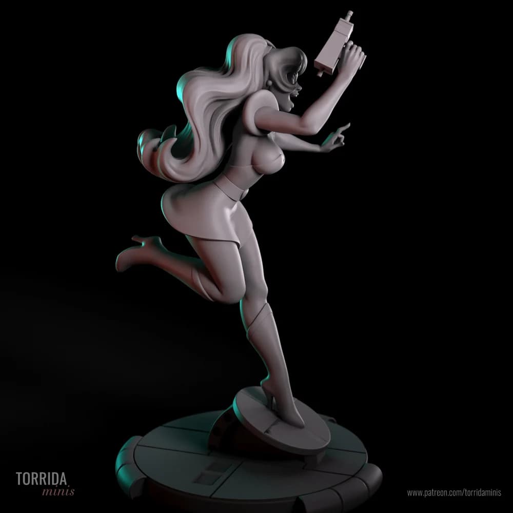 Kimberly — Miniatura 3D Sci-Fi Retrô | Torrida Minis