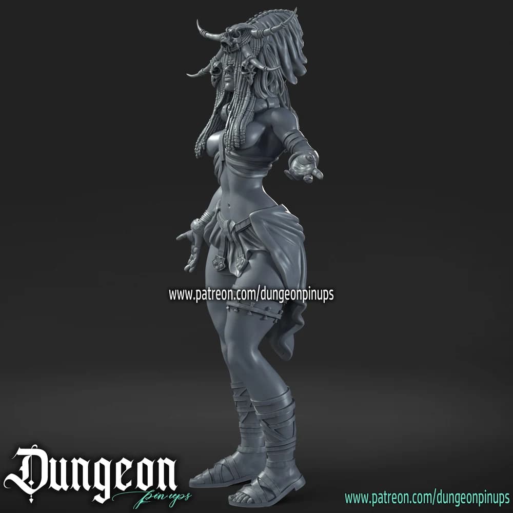 Scarlet Vorenda — Miniatura 3D Fantasia Tribal | RN Estudio