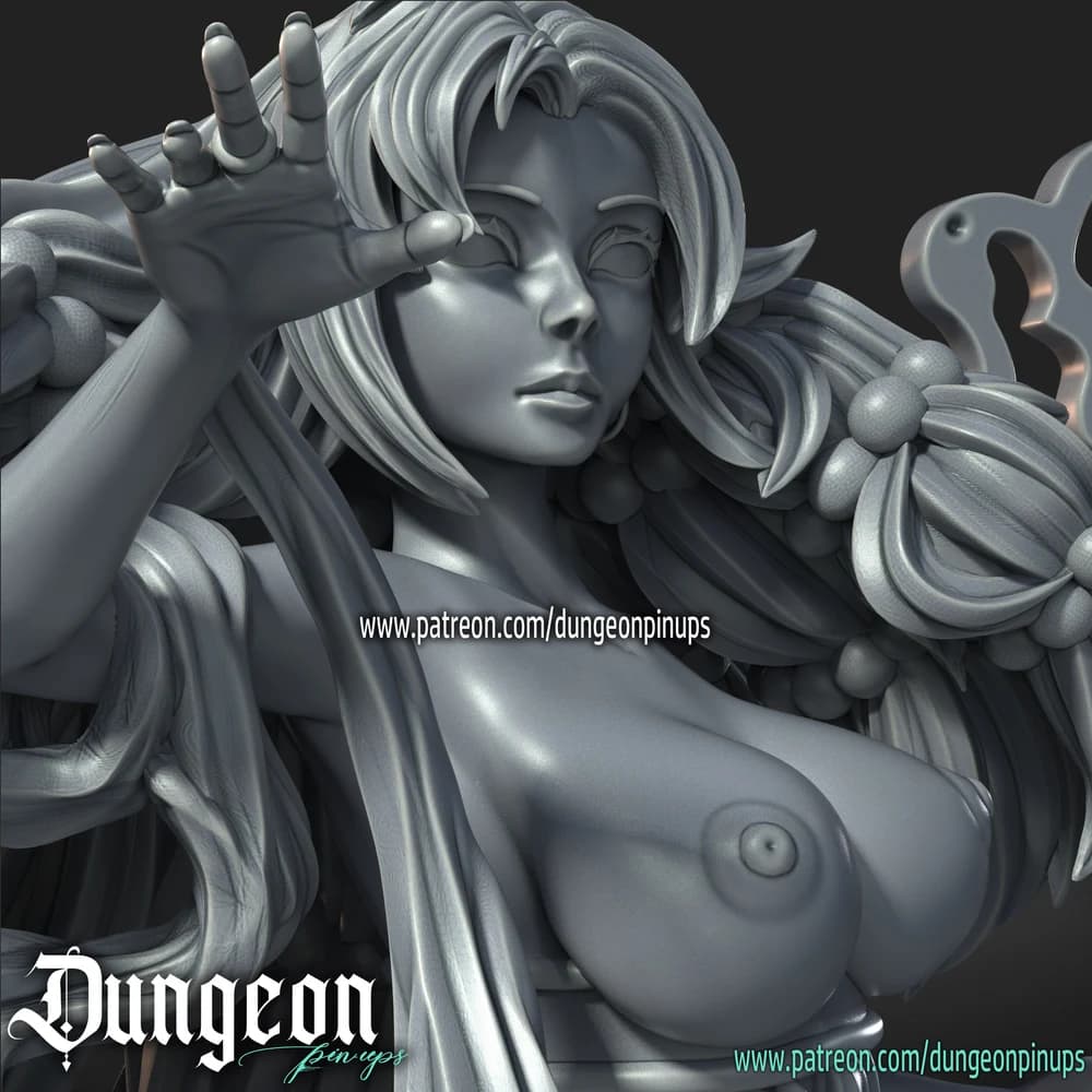 Sacerdotisa da Coroa do Dragão — Miniatura 3D Fantasia | RN Estudio