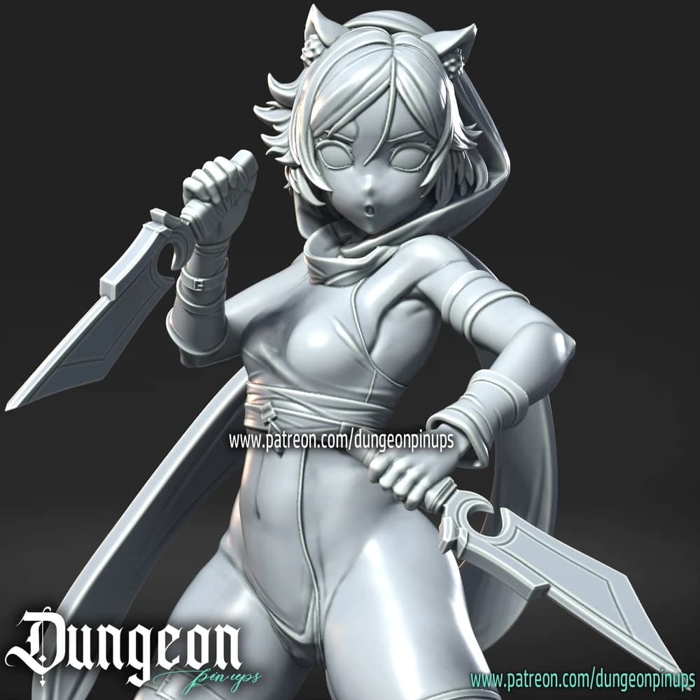 Nekosin — Miniatura 3D Fantasia Ninja | RN Estudio