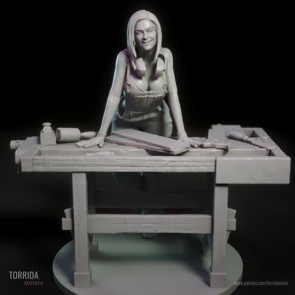 Kate — Miniatura 3D Marceneira | Torrida Minis