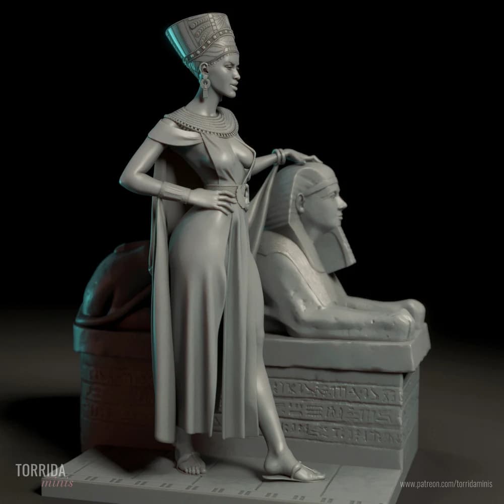 Nefertiti — Miniatura 3D Egípcia | Torrida Minis