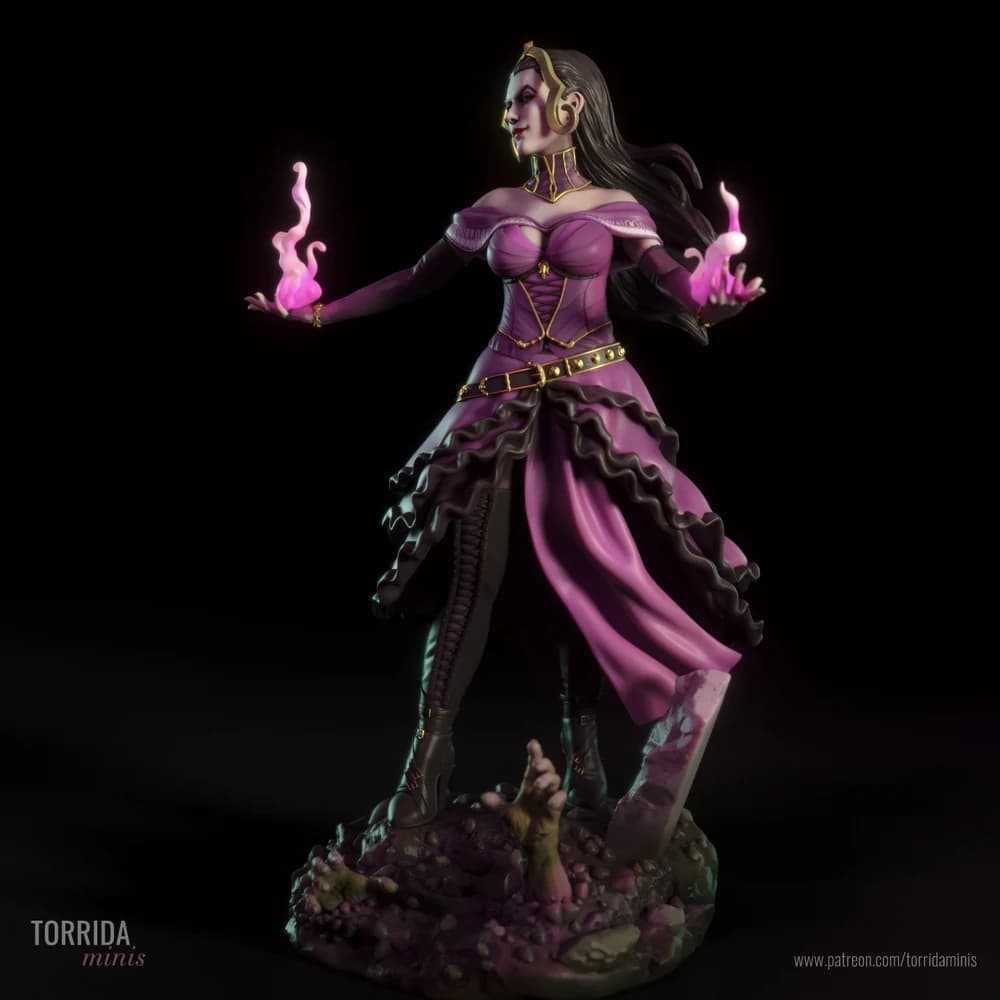Liliana Vess — Miniatura 3D Fantasia Sombria | Torrida Minis