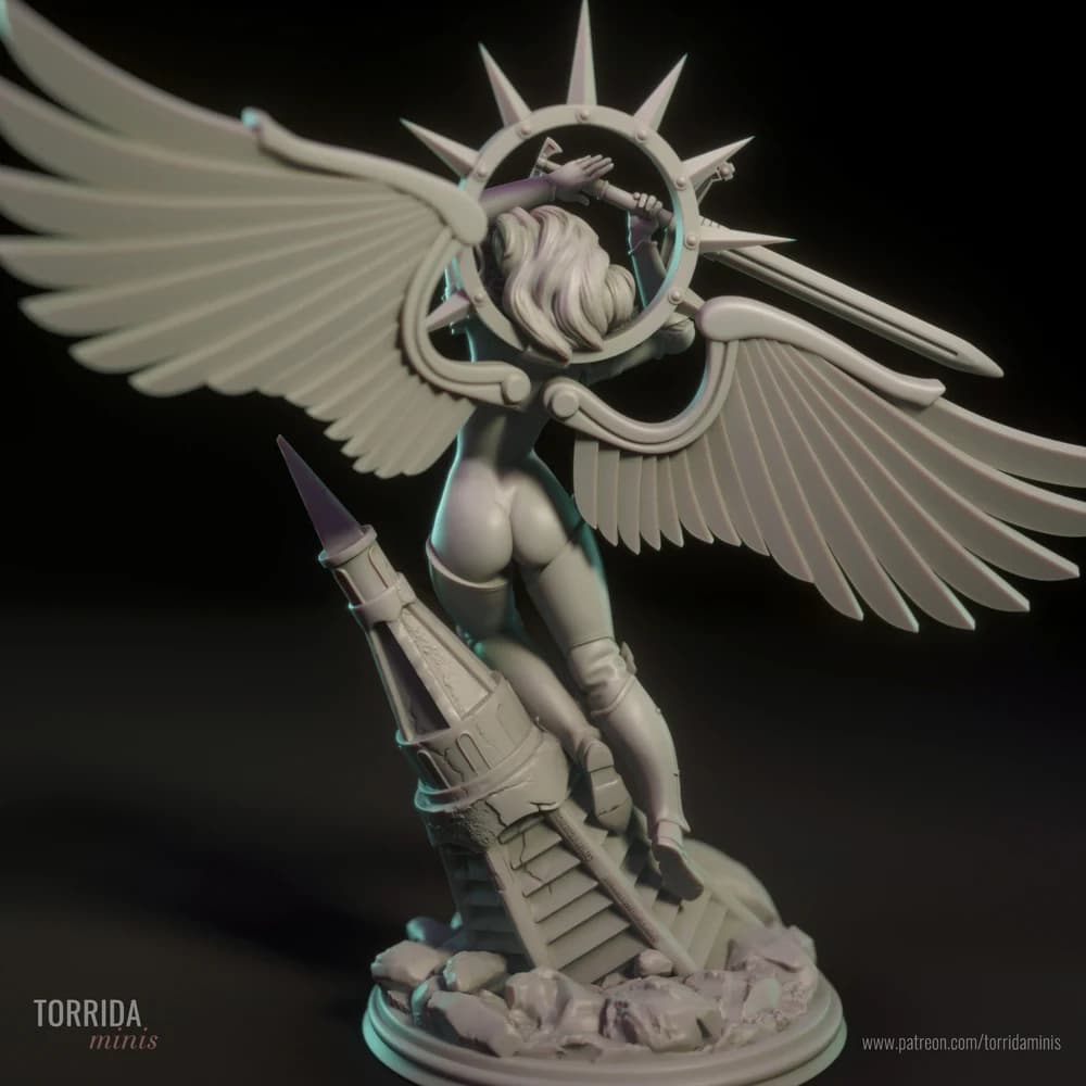 Celeste — Miniatura 3D Anjo Guerreiro | Torrida Minis