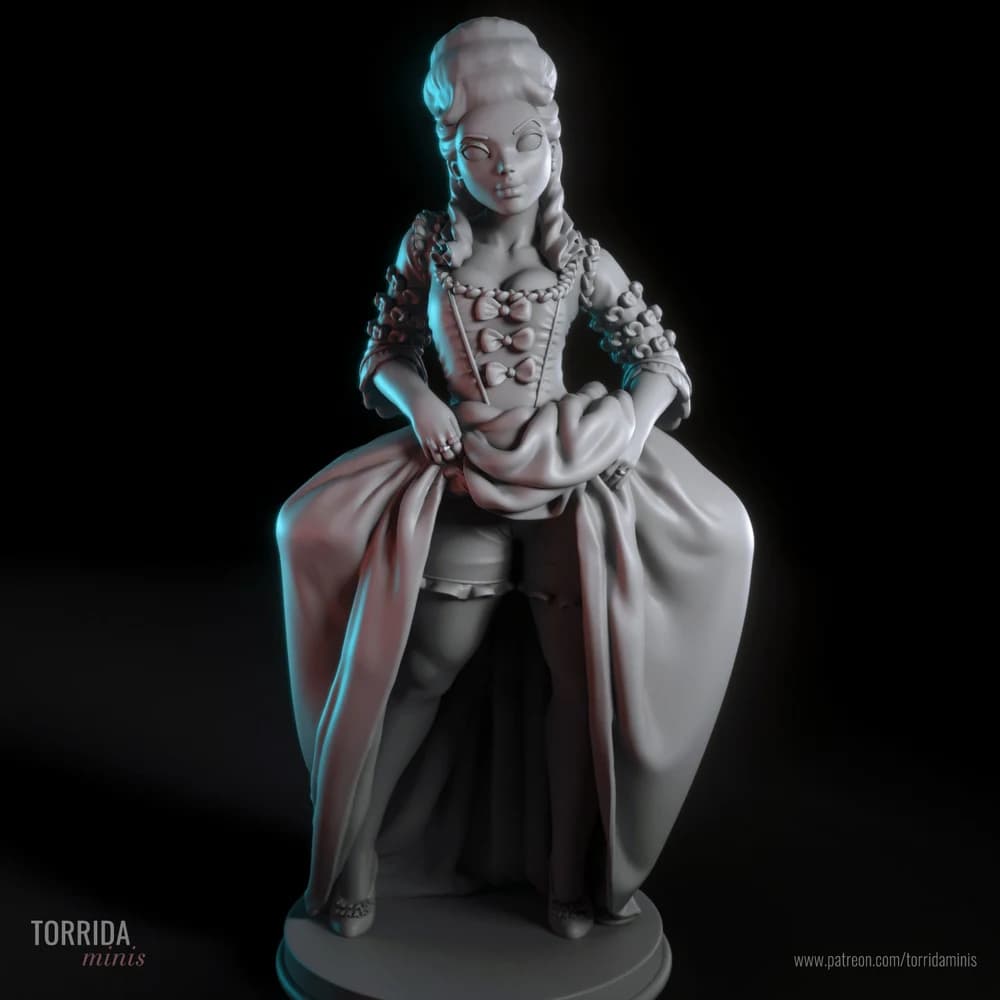Marie Antoinette — Miniatura 3D Pin-up Histórica | Torrida Minis