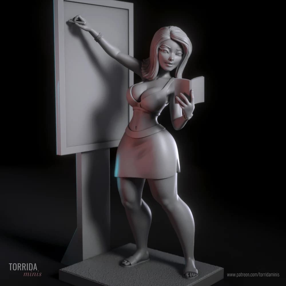 Mari — Miniatura 3D Professora Pin-up | Torrida Minis