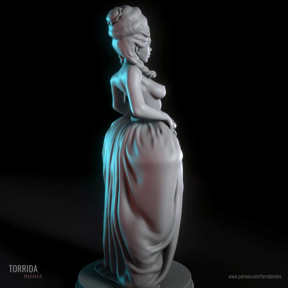 Marie Antoinette — Miniatura 3D Pin-up Histórica | Torrida Minis