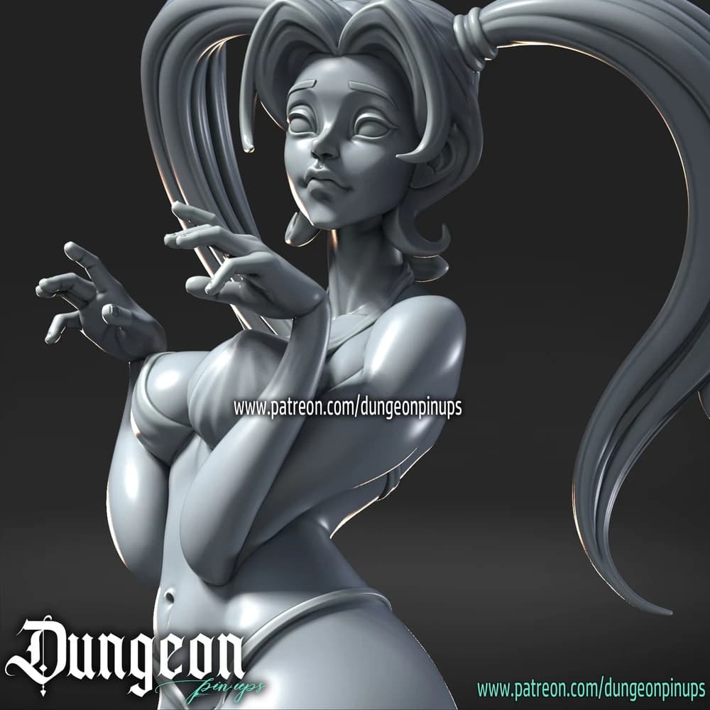 Assustada — Miniatura 3D Pin-up Anime | RN Estudio
