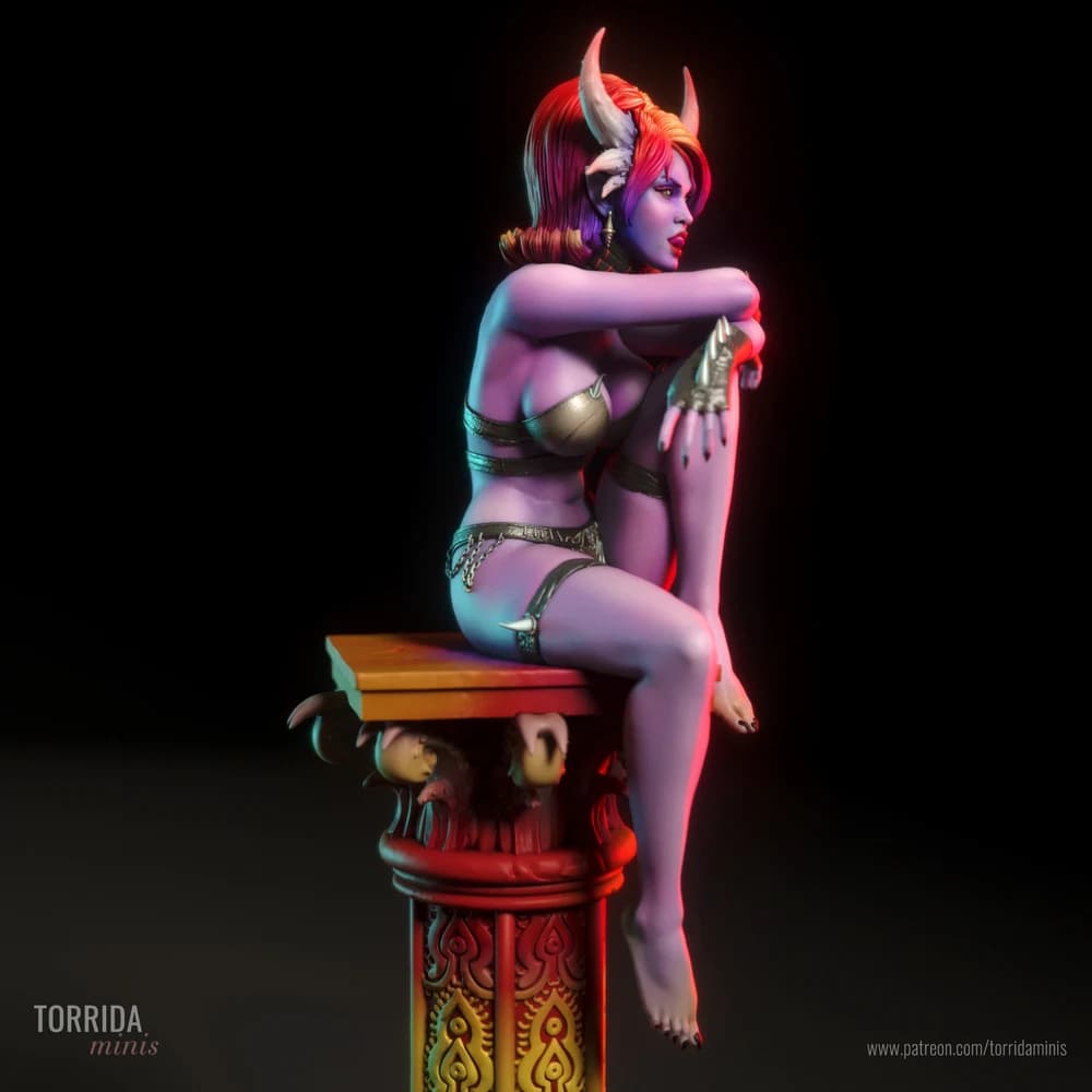 Zissa — Miniatura 3D Súcubo de Fantasia | Torrida Minis