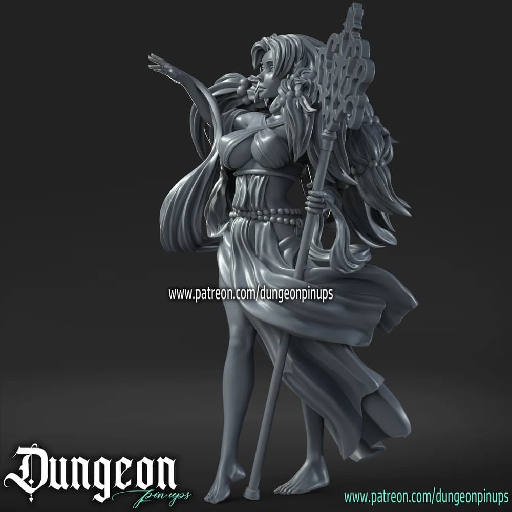 Sacerdotisa da Coroa do Dragão — Miniatura 3D Fantasia | RN Estudio