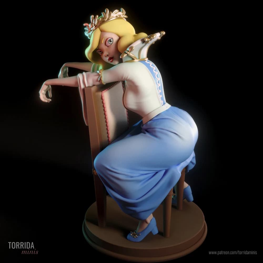 Rainha Elizabeth — Miniatura 3D Pin-up Clássica | Torrida Minis