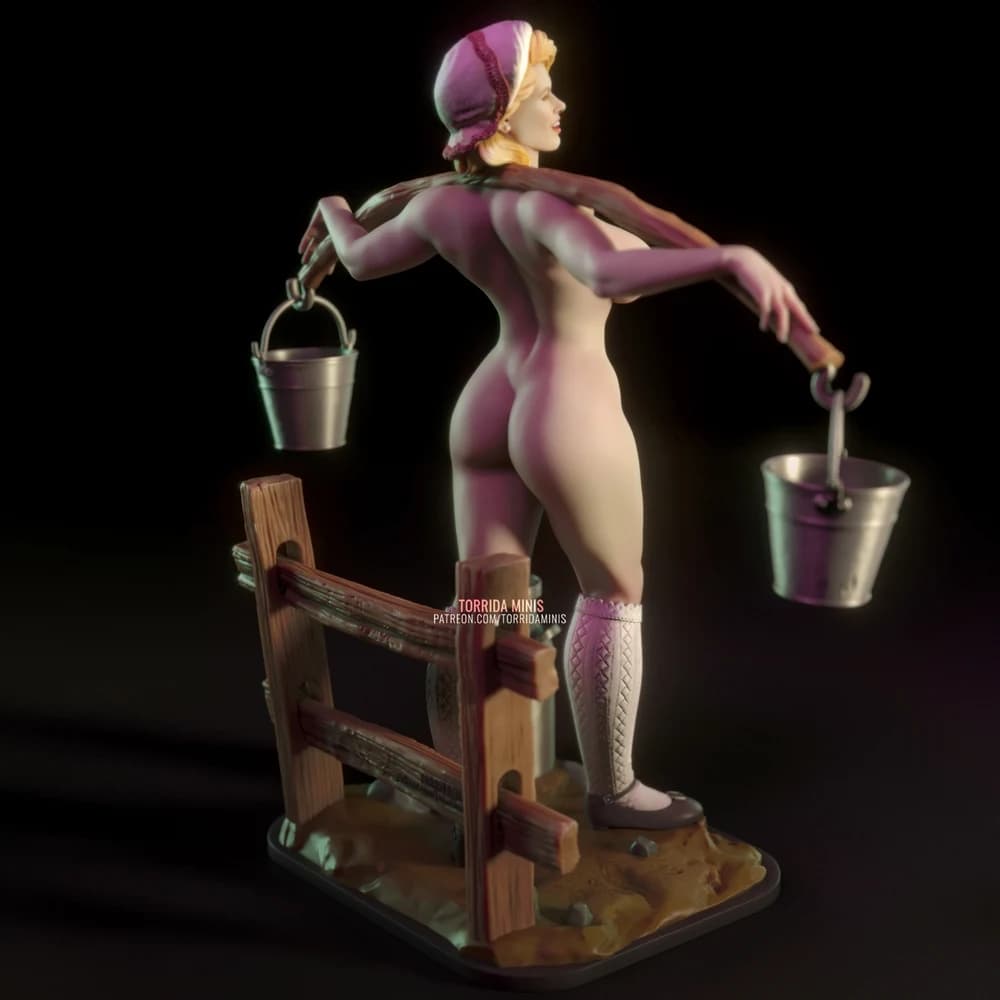 Anna Torrida — Miniatura 3D Pin-up Rural | Torrida Minis