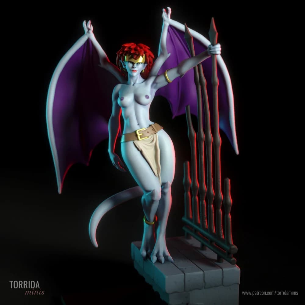 Demona — Miniatura 3D Fantasia Gótica | Torrida Minis
