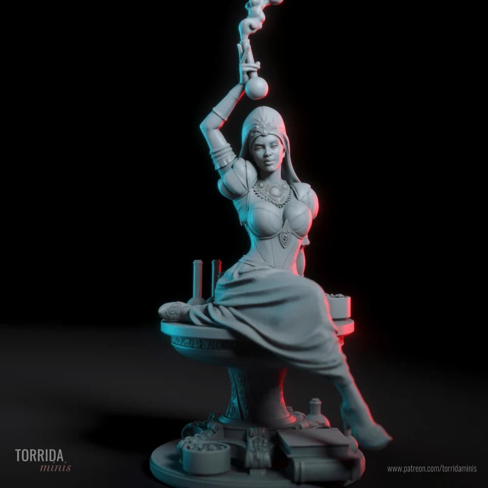 Jahzara — Miniatura 3D Fantasia Oriental | Torrida Minis