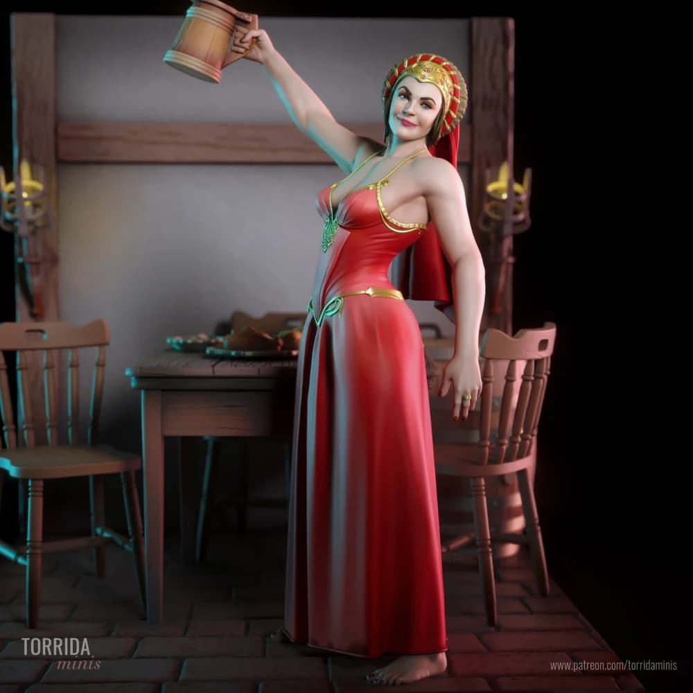 Pauline — Miniatura 3D Fantasia Medieval | Torrida Minis