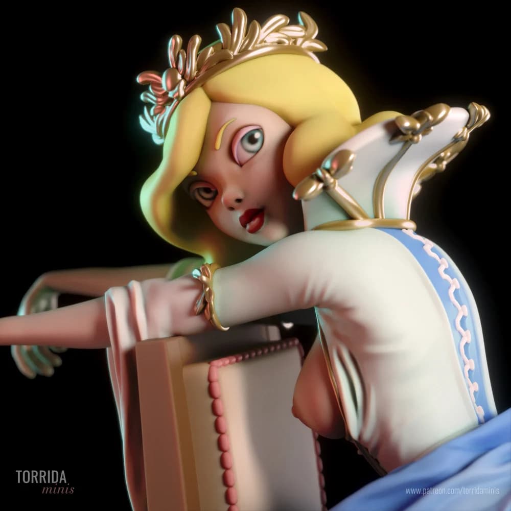 Rainha Elizabeth — Miniatura 3D Pin-up Clássica | Torrida Minis