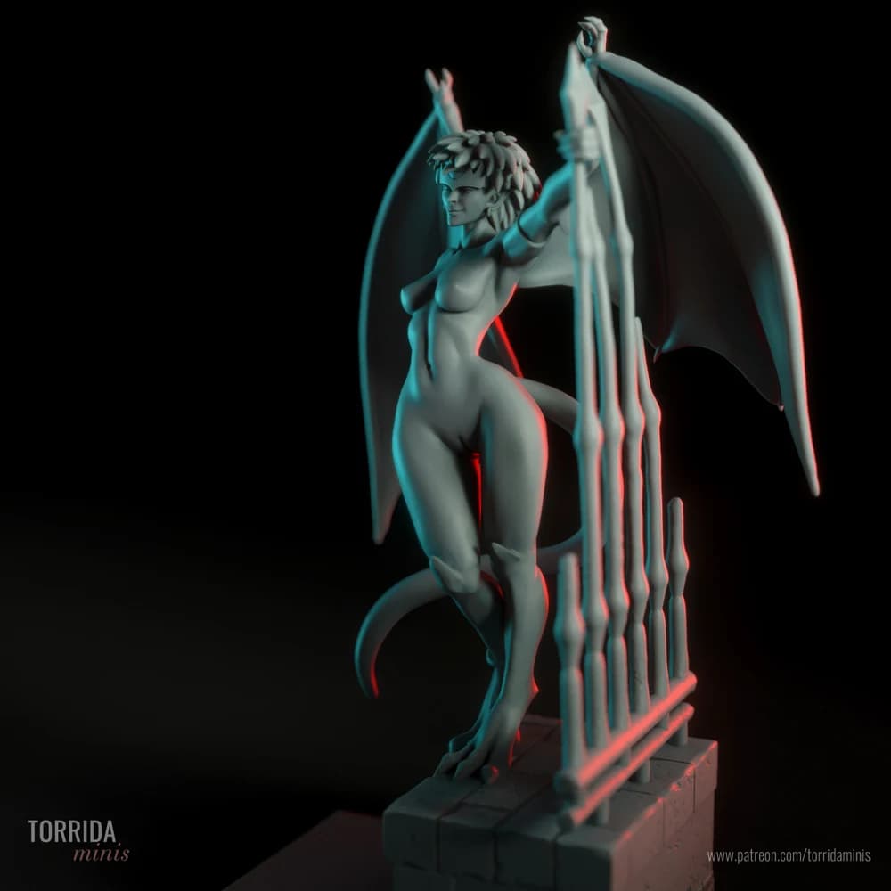 Demona — Miniatura 3D Fantasia Gótica | Torrida Minis