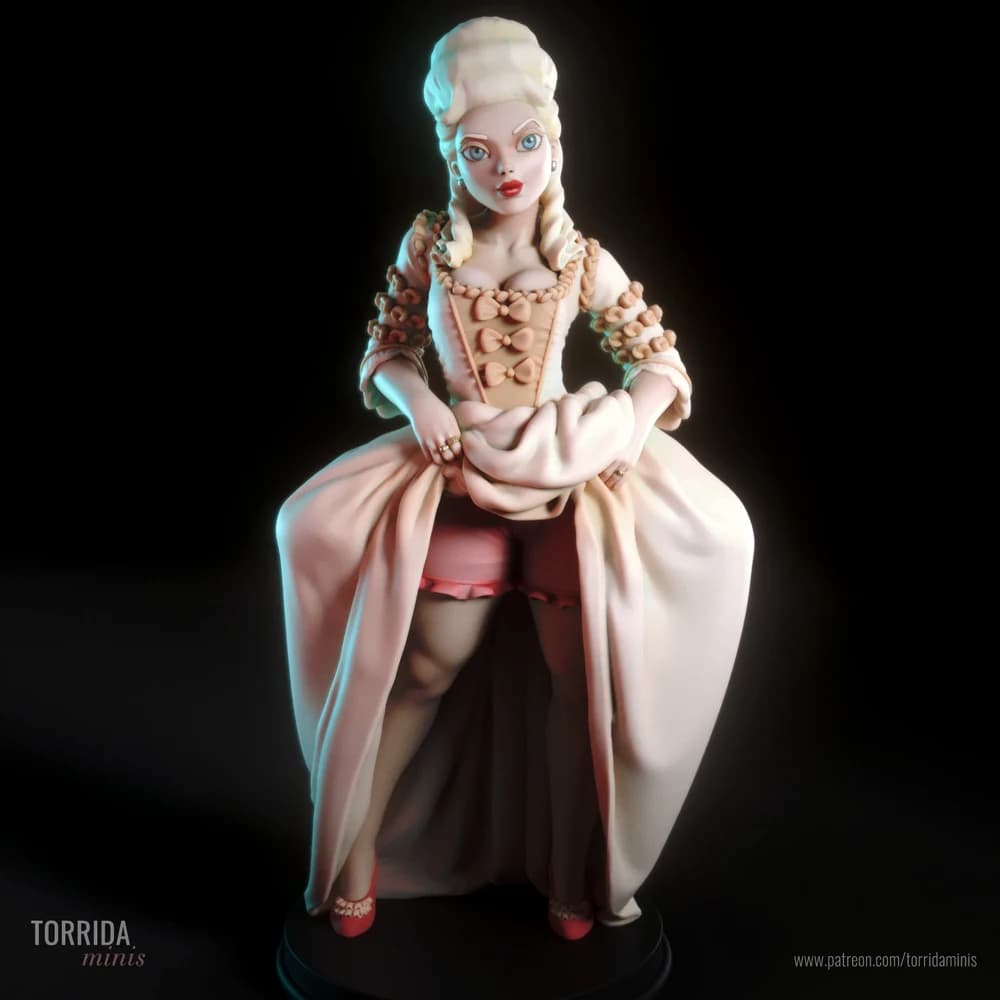 Marie Antoinette — Miniatura 3D Pin-up Histórica | Torrida Minis