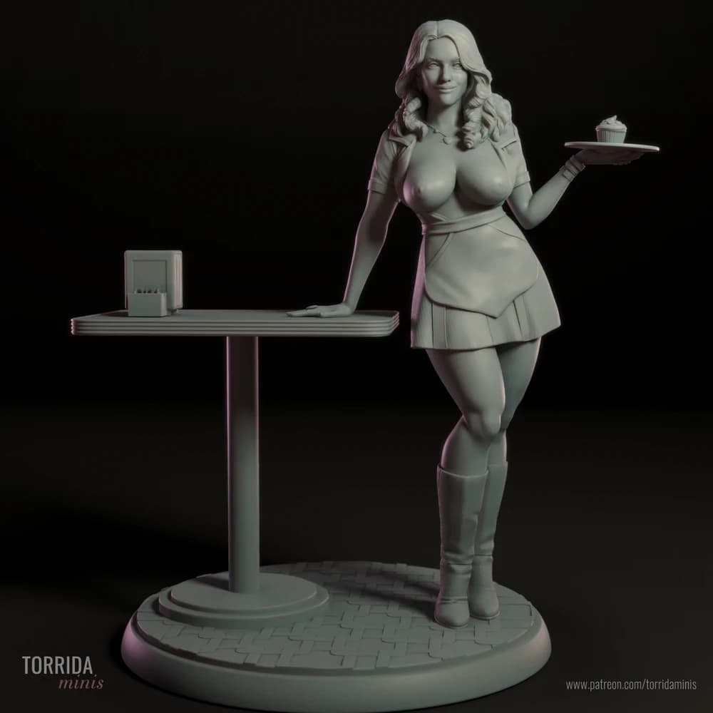 Max Black — Miniatura 3D Pin-up Clássica | Torrida Minis