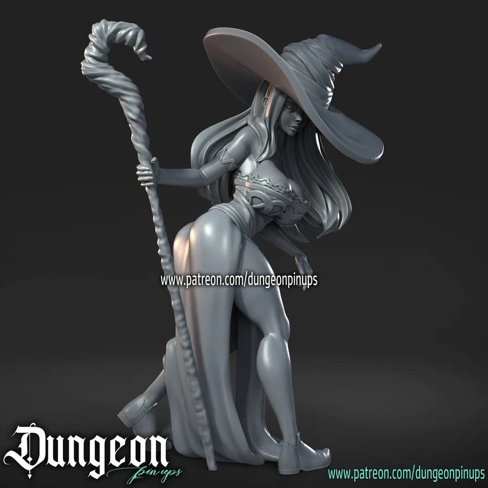 Feiticeira de Dragon's Crown — Miniatura 3D Fantasia | RN Estudio