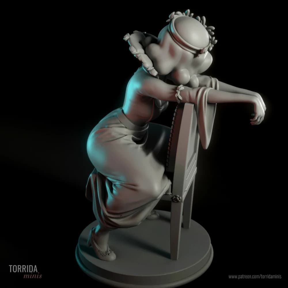 Rainha Elizabeth — Miniatura 3D Pin-up Clássica | Torrida Minis
