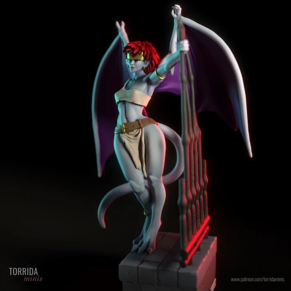 Demona — Miniatura 3D Fantasia Gótica | Torrida Minis