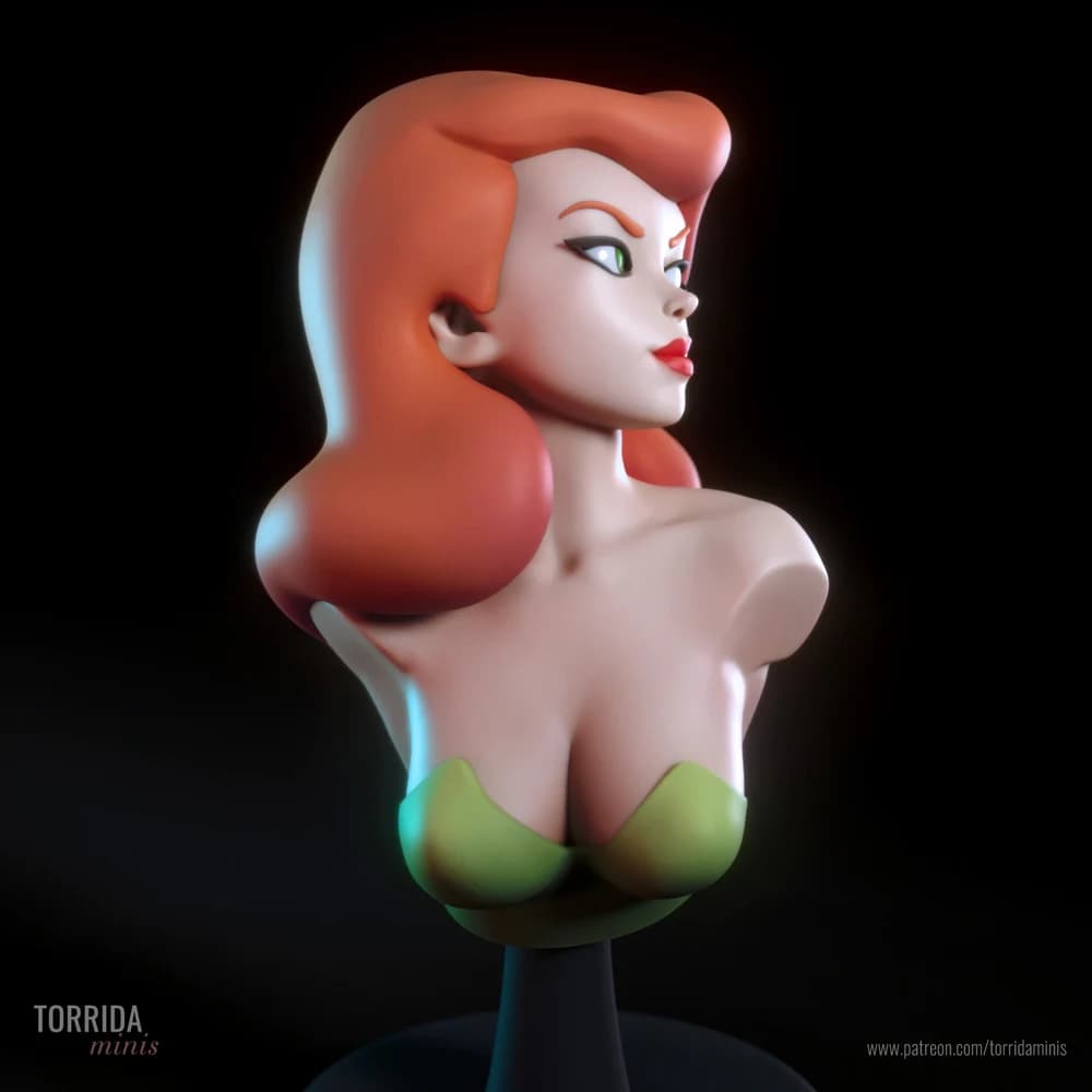 Busto Poison Ivy — Miniatura 3D Pin-up | Torrida Minis
