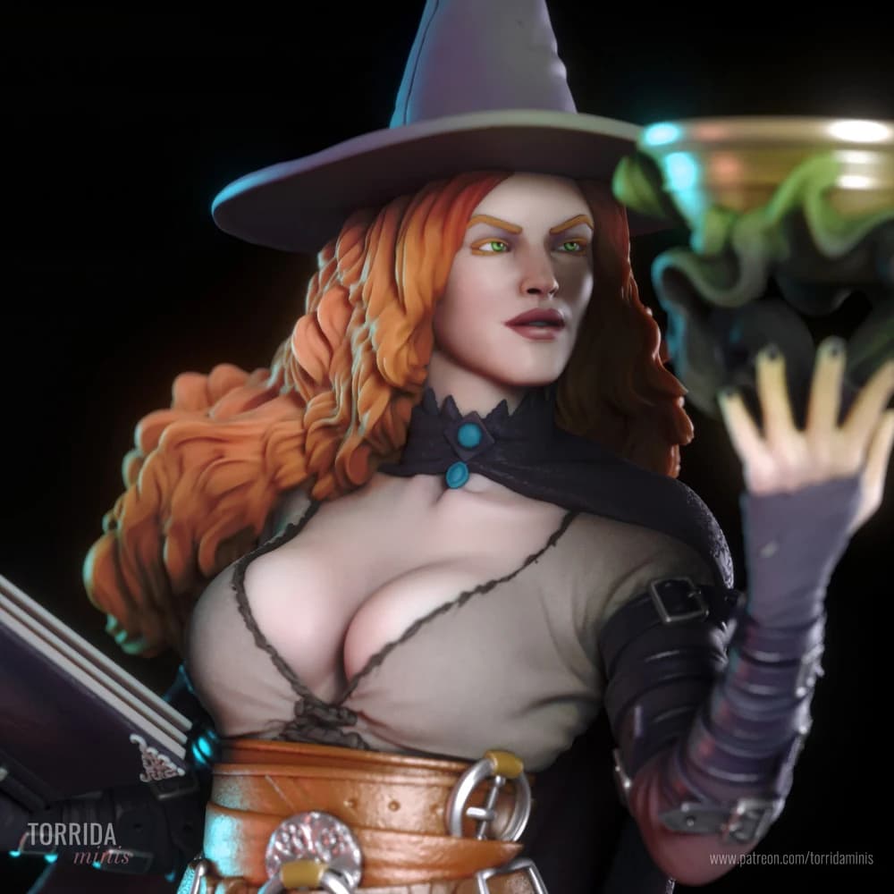 Tasha — Miniatura 3D Feiticeira Fantasia | Torrida Minis