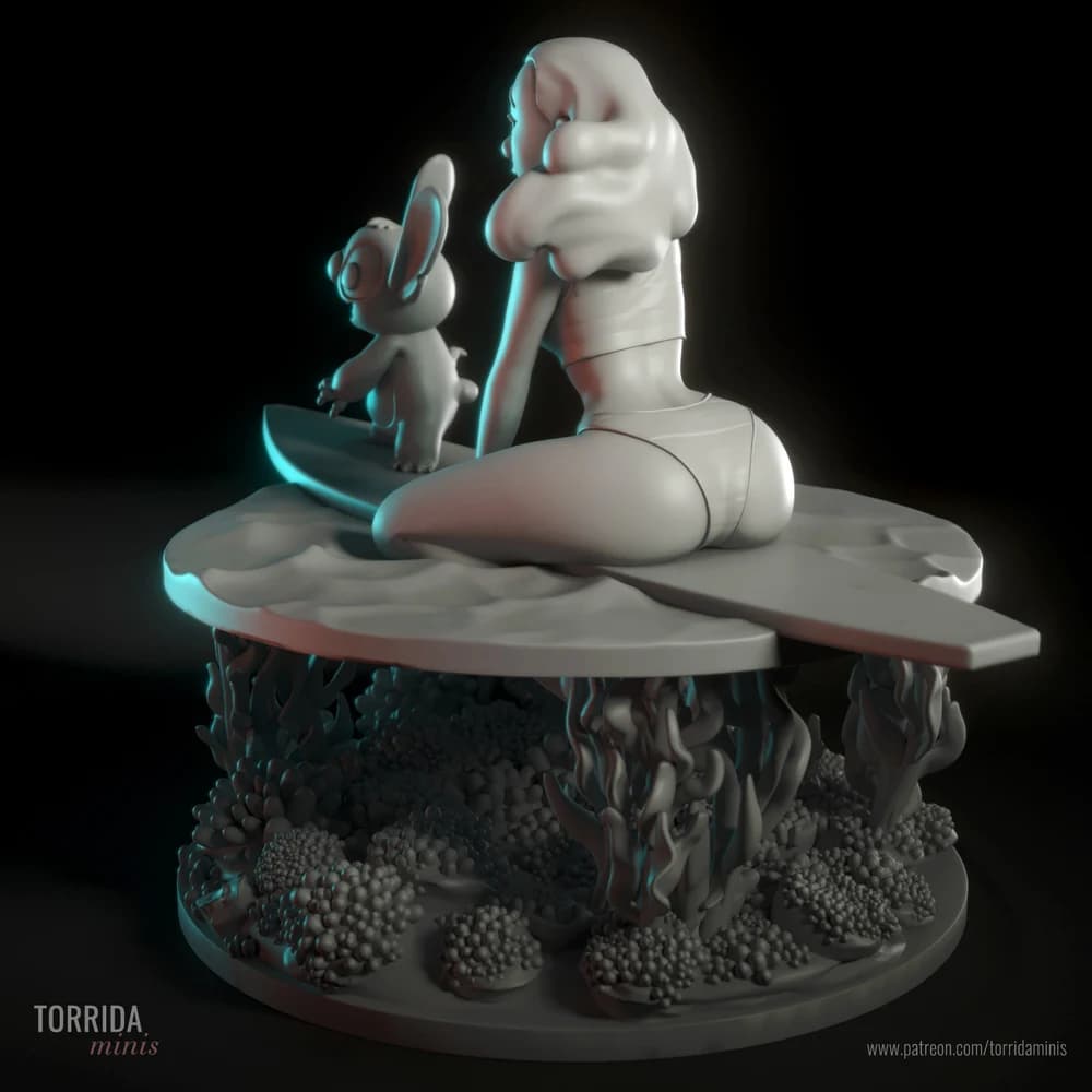 Nani Pelekai — Miniatura 3D Pin-up Tropical | Torrida Minis