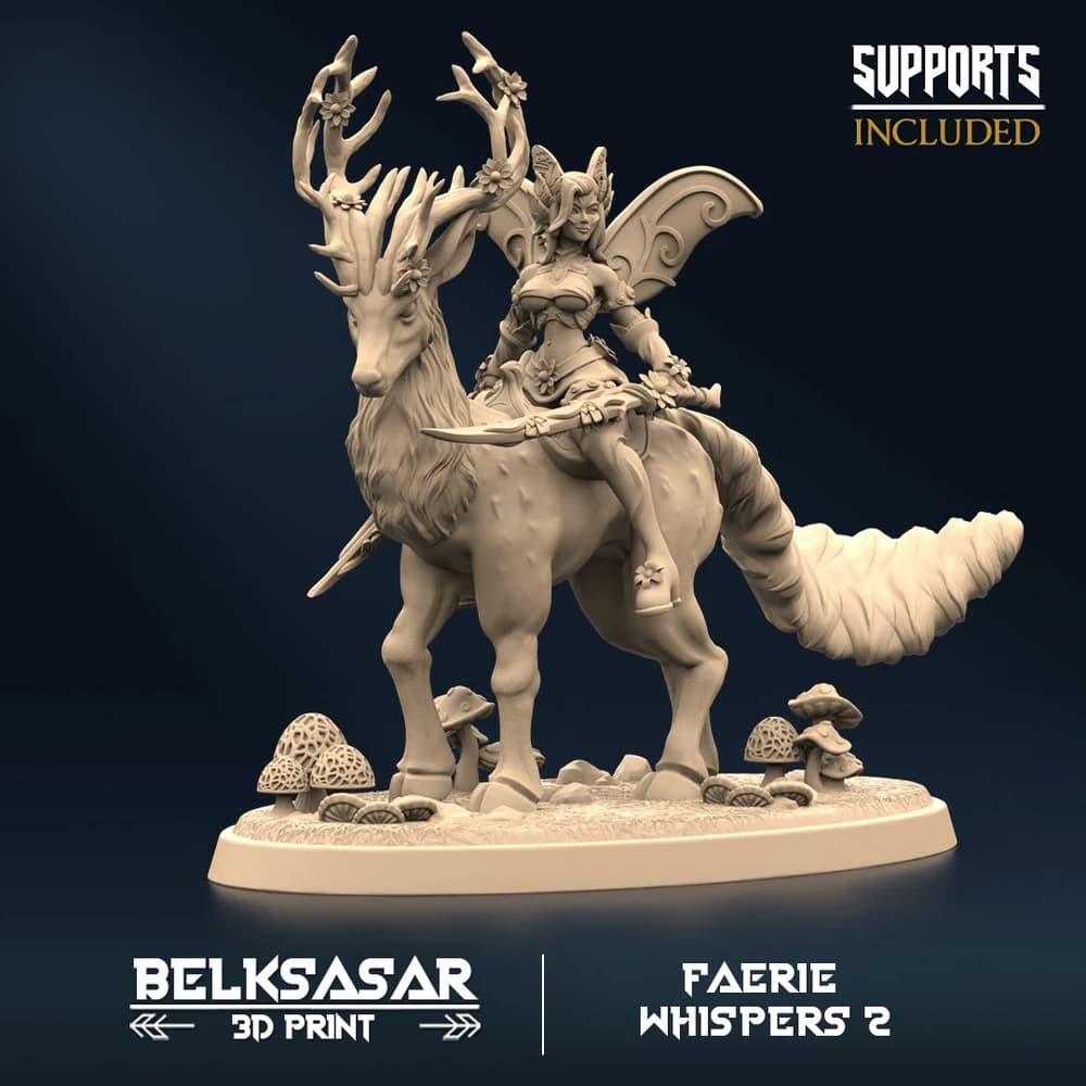 Domadora de Bestas Espirituais A — Miniatura 3D Fantasia | Belksasar