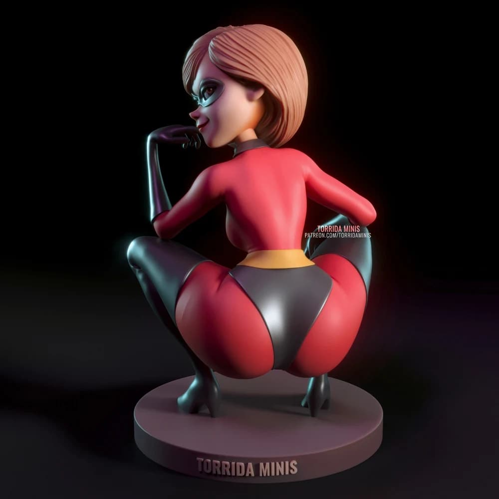 Mulher Elástica — Miniatura 3D Pinup Heroína | Torrida Minis