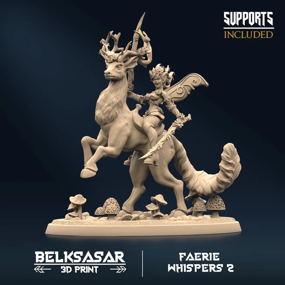 Domadora de Feras Espirituais C — Miniatura 3D Fantasia | Belksasar