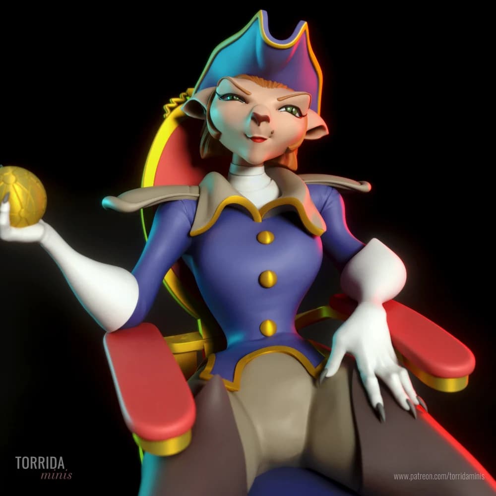 Capitã Amelia — Miniatura 3D Sci-Fi Pin-up | Torrida Minis