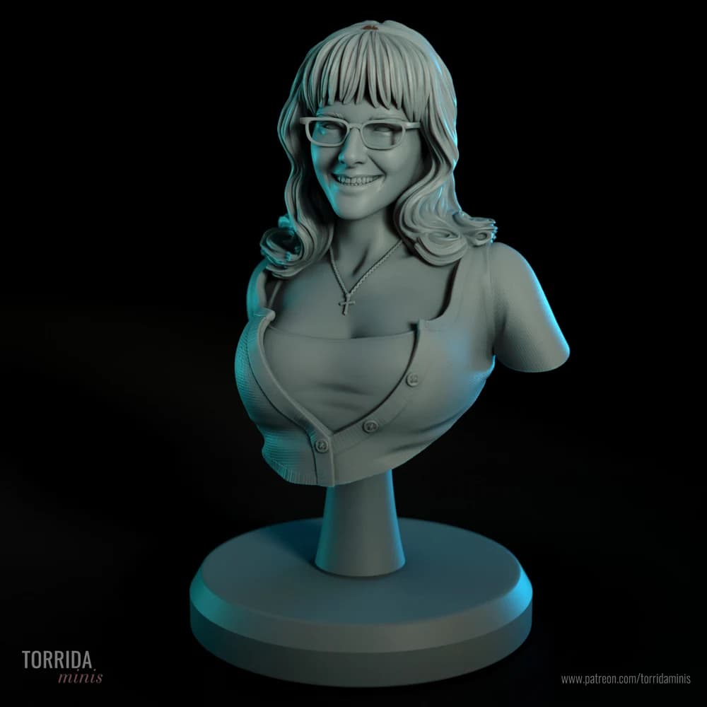 Busto de Bernadette — Miniatura 3D Pin-up Moderna | Torrida Minis