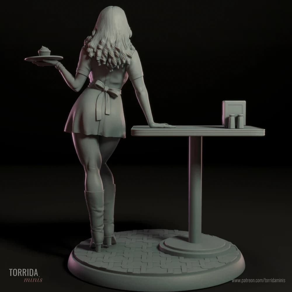 Max Black — Miniatura 3D Pin-up Clássica | Torrida Minis