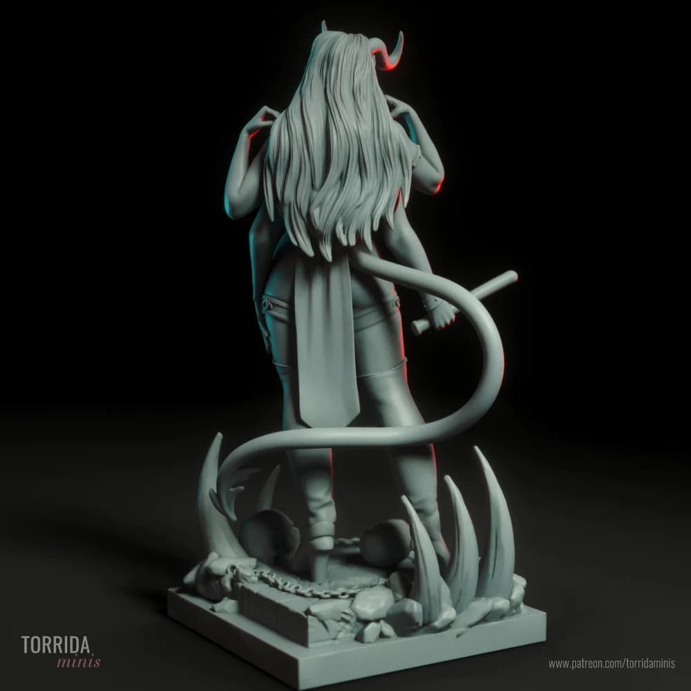 Amaris — Miniatura 3D Súcubo de Quatro Braços | Torrida Minis