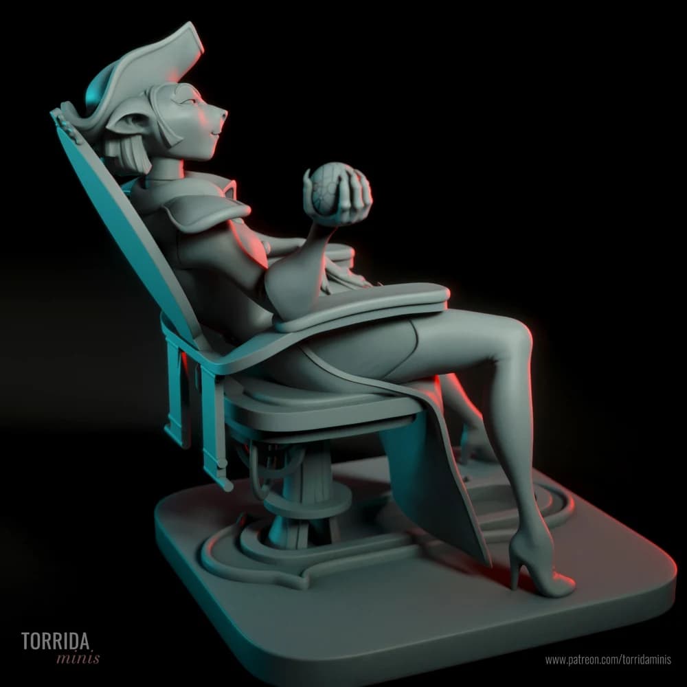 Capitã Amelia — Miniatura 3D Sci-Fi Pin-up | Torrida Minis