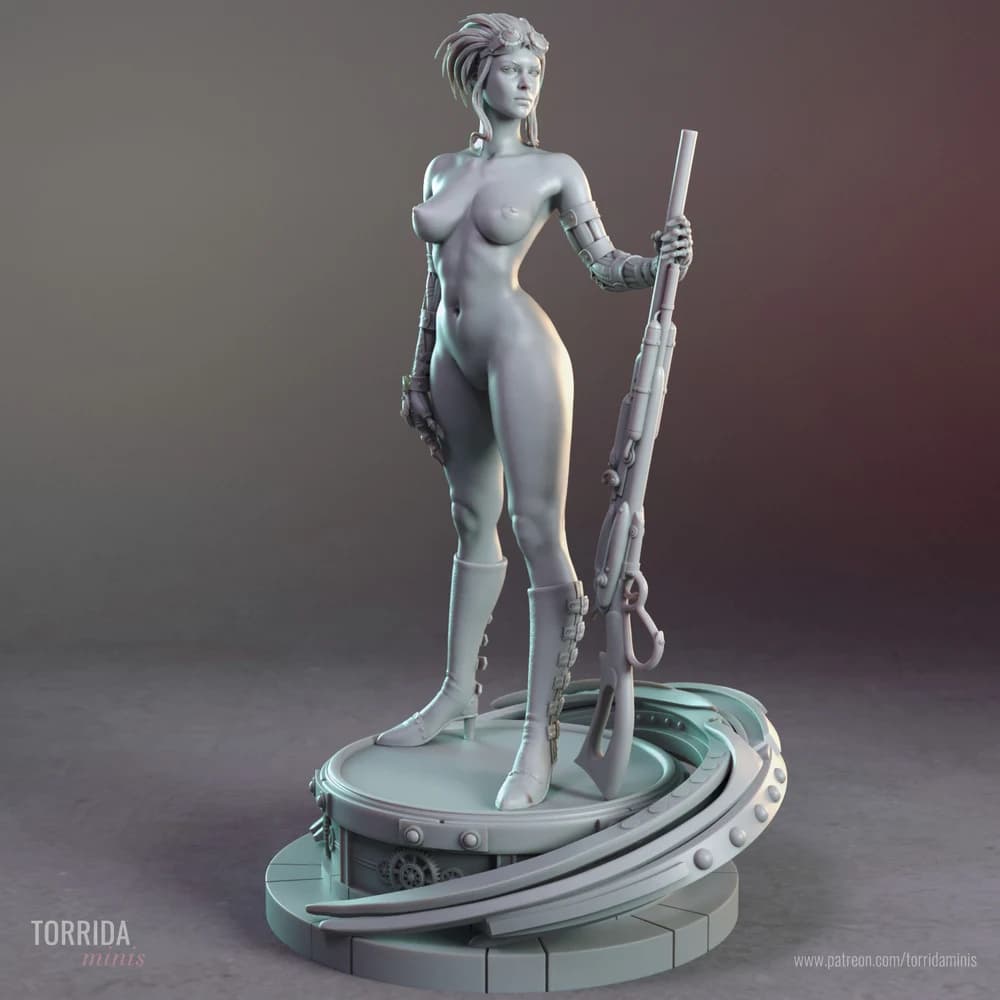 Lady Mechanika — Miniatura 3D Steampunk | Torrida Minis