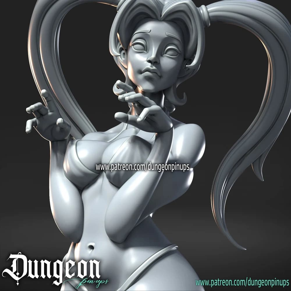 Assustada — Miniatura 3D Pin-up Anime | RN Estudio