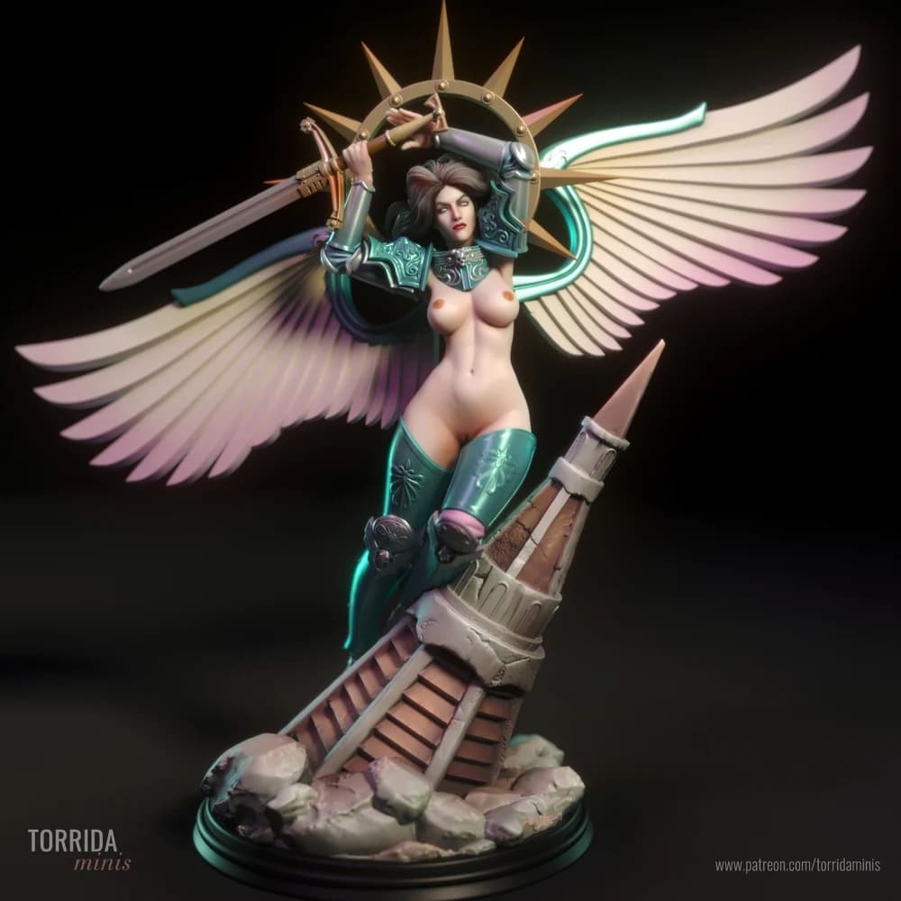 Celeste — Miniatura 3D Anjo Guerreiro | Torrida Minis