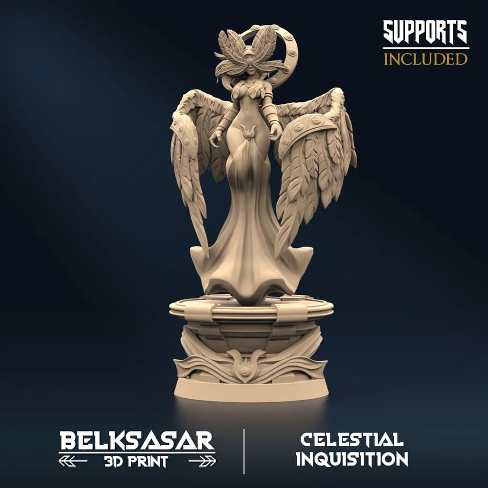 Júri da Inquisição D — Miniatura 3D Fantasia Celestial | Belksasar