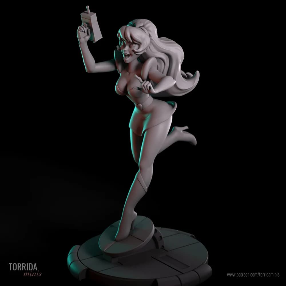 Kimberly — Miniatura 3D Sci-Fi Retrô | Torrida Minis