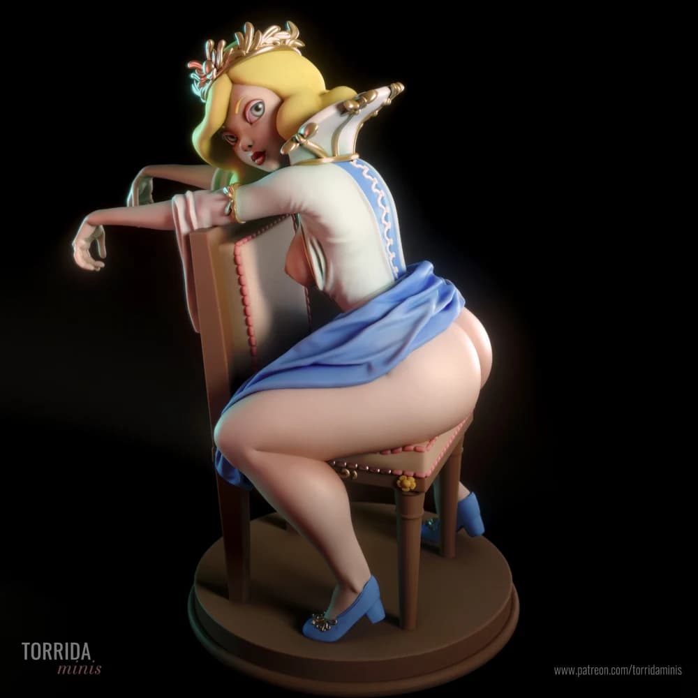 Rainha Elizabeth — Miniatura 3D Pin-up Clássica | Torrida Minis
