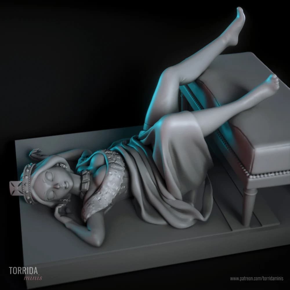 Rainha Victoria — Miniatura 3D Pin-up Realeza | Torrida Minis